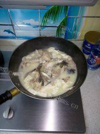 鲜香美味鱼头炖豆腐做法图解8)