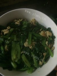 家常菜鸡蛋炒菠菜