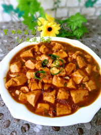 鲜美的蟹肉烩豆腐做法图解12)