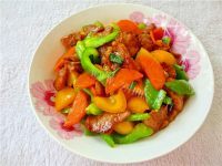 美味双椒炒肉片做法图解6)