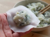 晚餐鳕鱼水晶虾饺做法图解13)