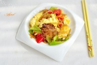 美味的鸡蛋炒粉条