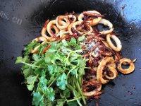 美味的香辣鱿鱼圈