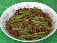 味道不错的肉末炒豆角