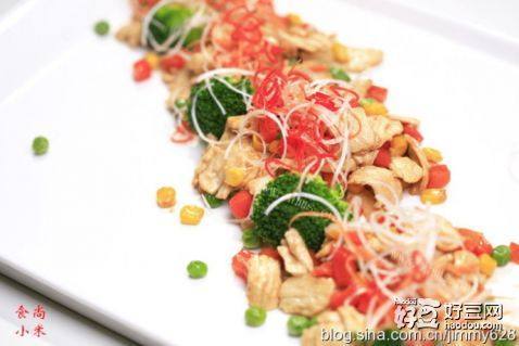 兰花蚝汁素肉片