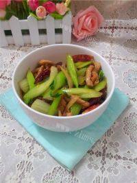 家常菜西芹炒肉丝
