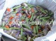 简单的蒸茄子豆角