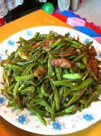 家常菜芸豆丝炒肉