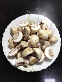 清爽白蘑菇扒油菜做法图解2)