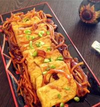 家常菜素烧豆腐