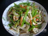 青椒炒杏鲍菇自制