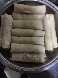 好吃的韭黄香干春卷做法图解3)