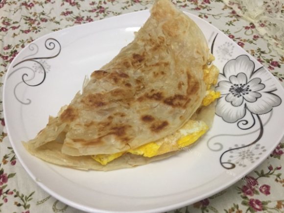 色香味俱全的鸡蛋手抓饼