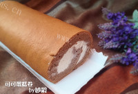 自制可可蛋糕卷做法图解13)