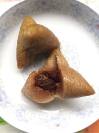 自制红豆蜜枣粽
