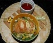 美味的鸡肉盖浇饭