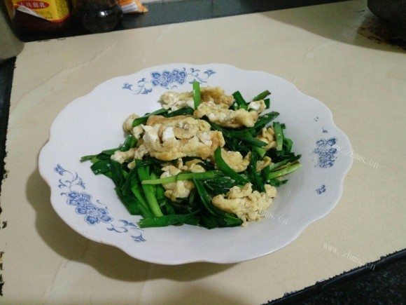 鲜美可口的鸡蛋炒韭菜