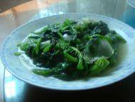 简易的菠菜炖粉皮