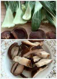 家常菜香菇炒青菜做法图解1)