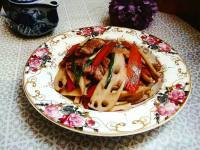 莲藕炒肉片做法图解6)