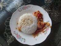 美味的西红柿海鲜鸡蛋饭做法图解10)
