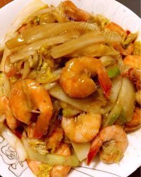 美味的鲜虾娃娃菜