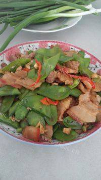 自制荷兰豆炒肉片