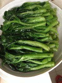 蒜香浇汁蒜粒青菜苔做法图解6)