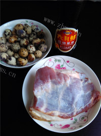 垂涎欲滴的鹌鹑蛋红烧肉做法图解1)