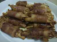 家常菜金针菇培根卷