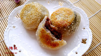 香甜的麻香红豆糯米饼做法图解7)