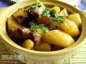 萝卜焖肉做法图解5)