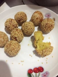 喷香的炸地瓜丸子做法图解7)