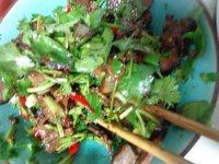 家常菜香菜拌牛肉做法图解7)
