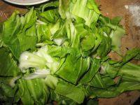 油菜炒肉自制做法图解3)