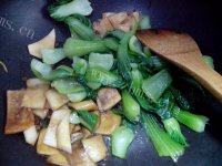 家常菜杏鲍菇炒油菜做法图解12)