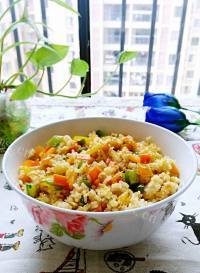 香喷喷的金银炒饭做法图解10)