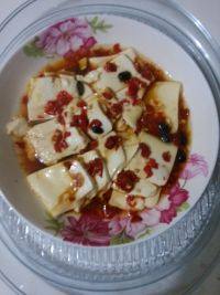 家常菜剁椒蒸豆腐