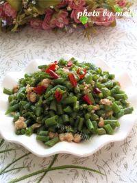 家常菜肉末炒豇豆