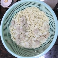 美味胡萝卜云吞捞面做法图解9)