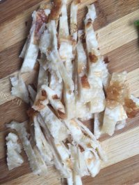 土豆丝莴笋丝炒饼做法图解4)