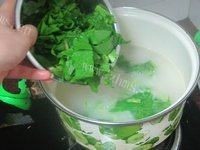 美味早餐芥菜瘦肉粥做法图解6)