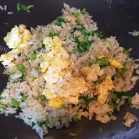 美味的青菜蛋炒饭