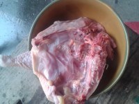 美味孜然烤半边鸡做法图解1)