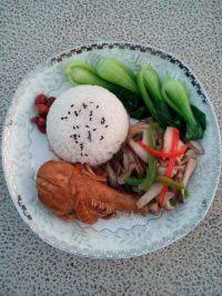美味的鸡腿饭做法图解11)