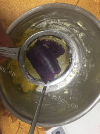 可口的低糖紫薯饼干做法图解3)