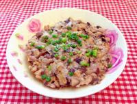 美味的香菇蒸肉饼