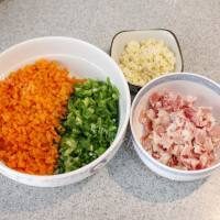 美味豆渣培根炒饭做法图解2)