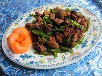 很有食欲的青椒炒羊肉