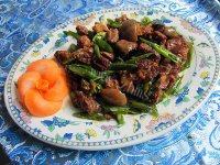很有食欲的青椒炒羊肉